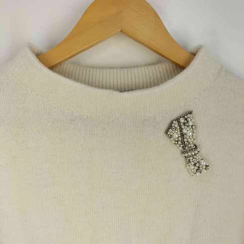 アナイ ANAYI ウールカシミヤリボンビジュー プルオーバー レディース JPN:38
