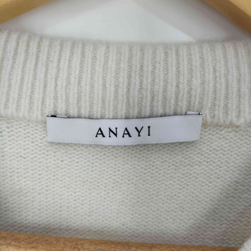 アナイ ANAYI ウールカシミヤリボンビジュー プルオーバー レディース JPN:38
