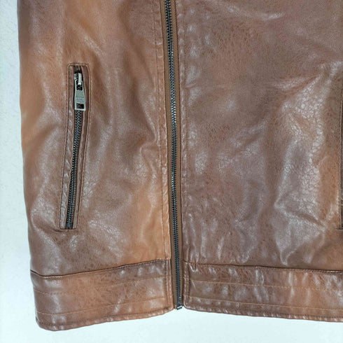 KATIE SETH フェイクレザーダブルライダースジャケット メンズ XXS