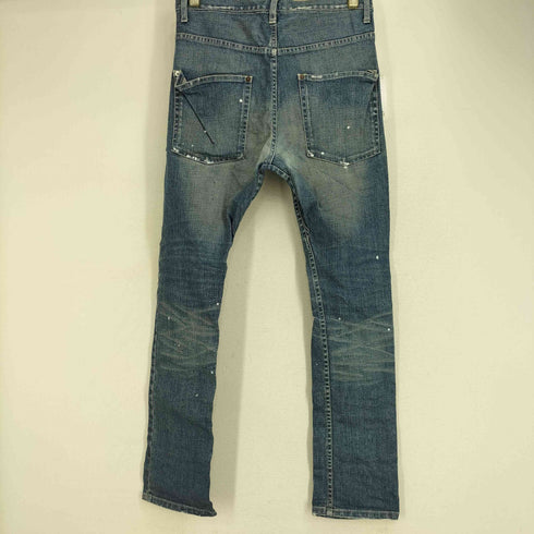 FADTHREE damageペイント加工 デニムテーパードパンツ メンズ