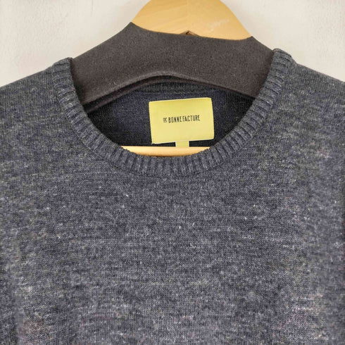 DE BONNE FACTURE リネンウール混クルーネックニット メンズ import:L