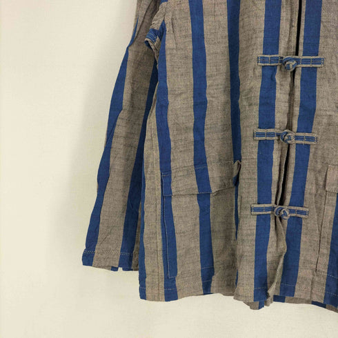 アダムエロペ Adam et Rope 会津木綿 ストライプ チャイナシャツ レディース JPN:M