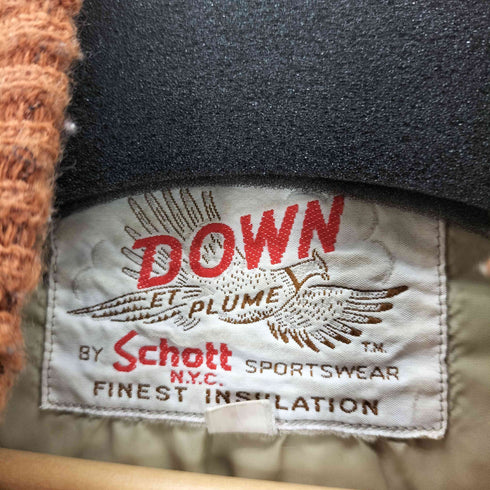 ショット Schott 70s TALONジップ ダウンジャケット メンズ JPN:L