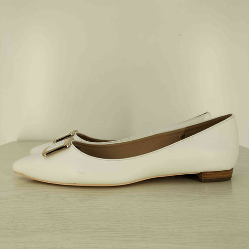 ナチュラルビューティーベーシック NATURAL BEAUTY BASIC フェイクレザー フラットパンプス レディース JPN:24.5
