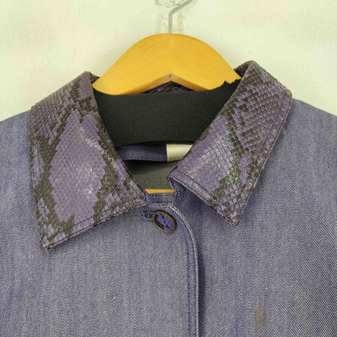 襟パイソン型押し トラッカージャケット レディース 40