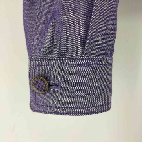 襟パイソン型押し トラッカージャケット レディース 40