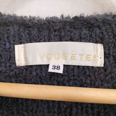 VOUSETES アクリル モヘヤ混 ニット ジャケット レディース JPN:38