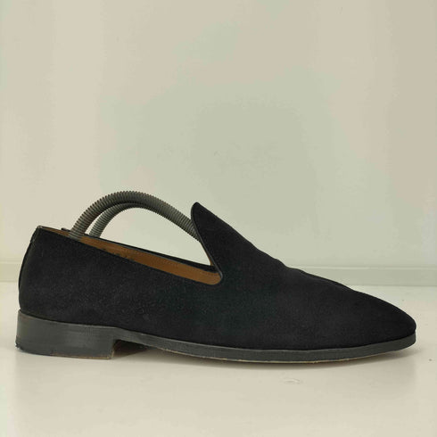 F.LLI Giacometti FG417 カーフスエード プレーントゥ スリッポン ヴァンプローファー メンズ 40 1/2