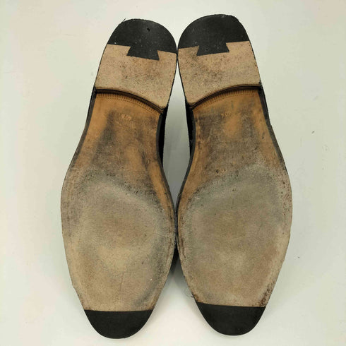 F.LLI Giacometti FG417 カーフスエード プレーントゥ スリッポン ヴァンプローファー メンズ 40 1/2