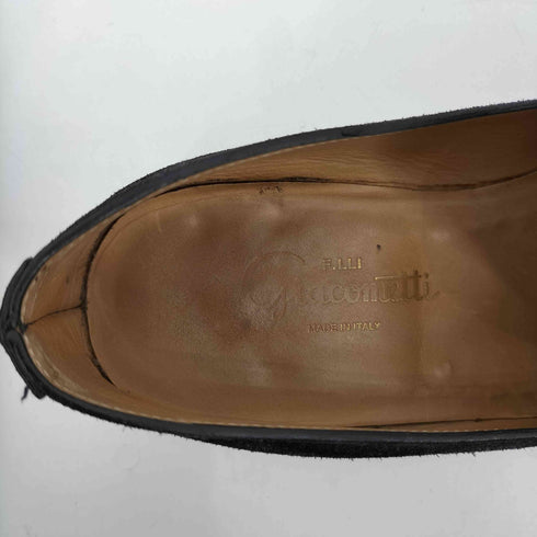 F.LLI Giacometti FG417 カーフスエード プレーントゥ スリッポン ヴァンプローファー メンズ 40 1/2