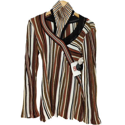 マメクロゴウチ Mame Kurogouchi Stripe Jacquard High Neck Knitted Top セーター レディース 1