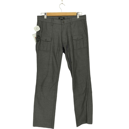 バーバリーブラックレーベル BURBERRY BLACK LABEL ホース刺繍ストライプブッシュパンツ メンズ 76