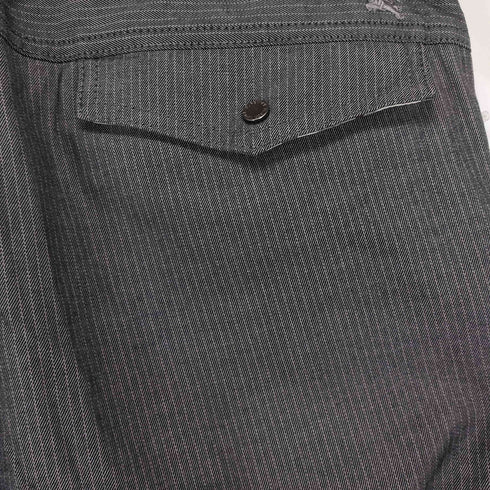 バーバリーブラックレーベル BURBERRY BLACK LABEL ホース刺繍ストライプブッシュパンツ メンズ 76