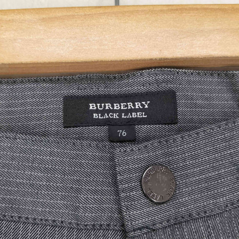 バーバリーブラックレーベル BURBERRY BLACK LABEL ホース刺繍ストライプブッシュパンツ メンズ 76