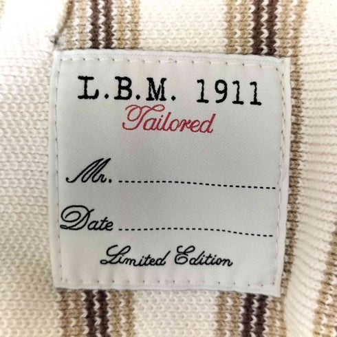 L.B.M.1911 ストライプ コットンニットジャケット メンズ
