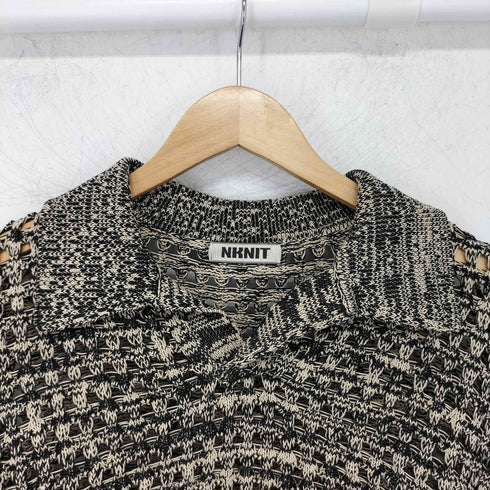 NKNIT コットンメッシュニットポロシャツ レディース