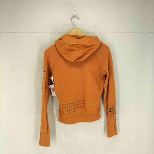 アヴィレックス AVIREX Y2K 短丈 異素材 ジップアップパーカー レディース S