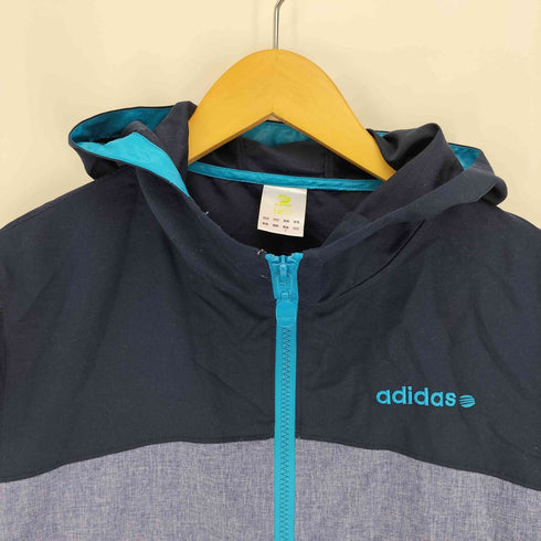 アディダス adidas NEO ロゴ刺繍 3ライン ポリエステル ウィンドブレーカー ジャケット レディース import:S