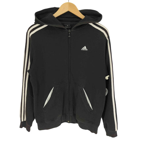 アディダス adidas 00S ジップアップ パーカー スリーストライプ スリーブ トレフォイルロゴ刺繍 レディース 160