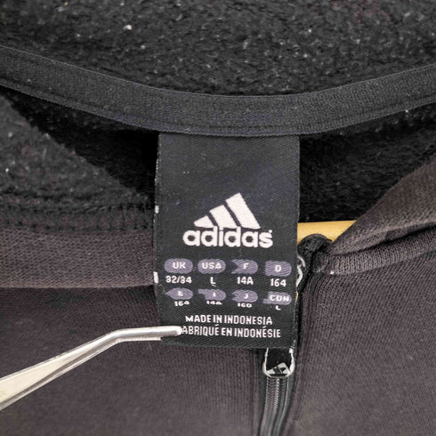 アディダス adidas 00S ジップアップ パーカー スリーストライプ スリーブ トレフォイルロゴ刺繍 レディース 160