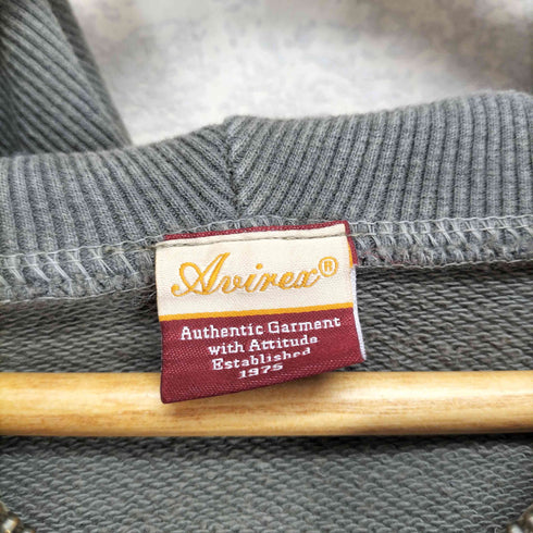 アヴィレックス AVIREX Y2K ミリタリー フーデッド ダブルジップ スウェットブルゾン レディース S