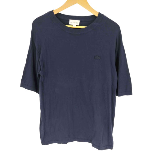 ラコステ LACOSTE ワンポイント刺繍 五分袖 クルーネック ニット セーター メンズ import:M