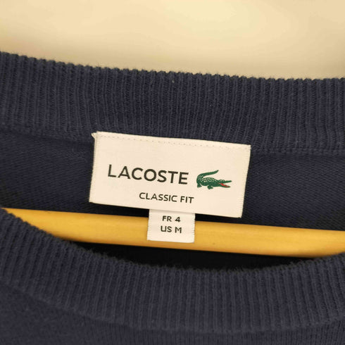 ラコステ LACOSTE ワンポイント刺繍 五分袖 クルーネック ニット セーター メンズ import:M