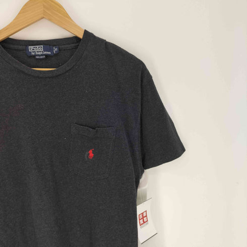 ポロバイラルフローレン Polo by RALPH LAUREN 90S ポニー刺繍 ポケット コットンクルーネック Tシャツ メンズ import:M