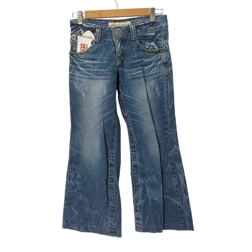 RED PEPPER ヴィンテージ加工 Y2K スタッズ フレアデニムパンツ chessy レディース 26inch