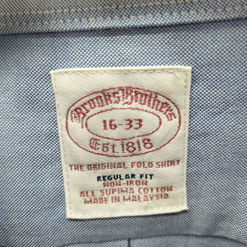 ブルックスブラザーズ BROOKS BROTHERS REGULAR FIT ノンアイロン ボタンダウンシャツ メンズ 16-33