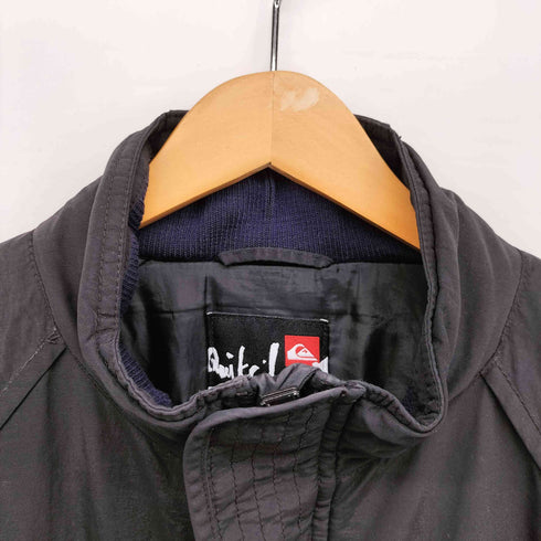 クイックシルバー Quiksilver フロント ワッペン プリント 比翼 ジップアップ ブルゾン メンズ import:L
