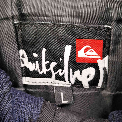 クイックシルバー Quiksilver フロント ワッペン プリント 比翼 ジップアップ ブルゾン メンズ import:L