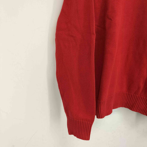 トミーヒルフィガー TOMMY HILFIGER ワンポイント刺繍 クルーネック L/S コットンニット メンズ import:M