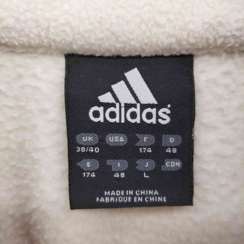 アディダス adidas 00S パフォーマンスロゴ 刺繍 3ストライプ ジップアップ フリース ジャケット メンズ import:L