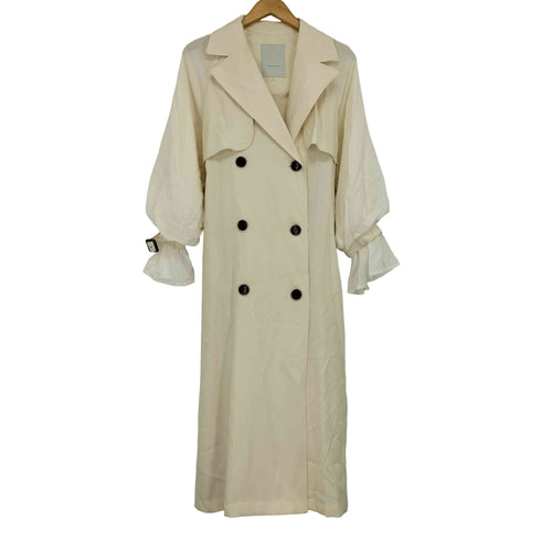 マーキュリーデュオ MERCURYDUO シアースリーブトレンチコート オフホワイト レディース JPN:S