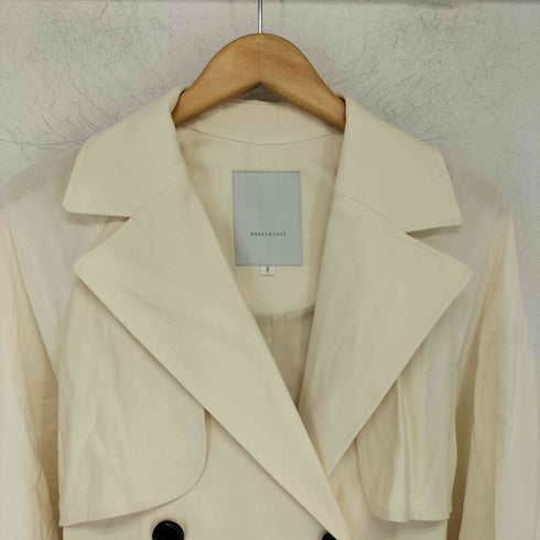 マーキュリーデュオ MERCURYDUO シアースリーブトレンチコート オフホワイト レディース JPN:S