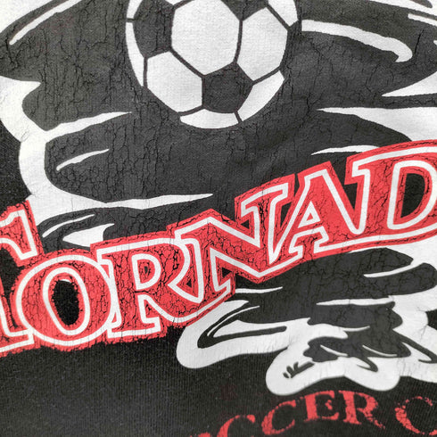 90-00S PENNANT サッカークラブ ロゴ プリント プルオーバー パーカー メンズ import:XL