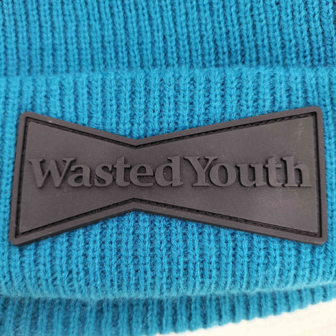 ウェイステッドユース WASTED YOUTH ラバーロゴ ニット帽 BEANIE メンズ