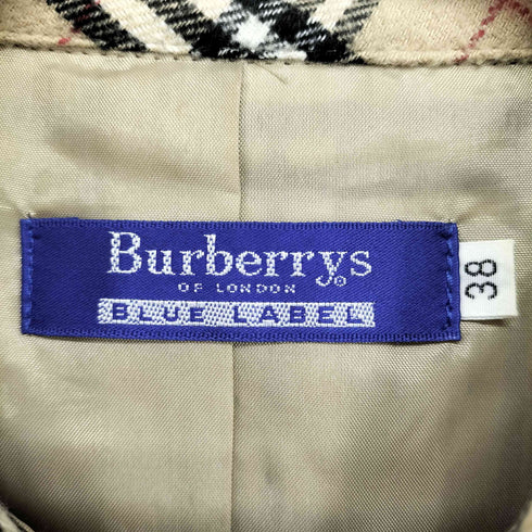 バーバリーブルーレーベル BURBERRY BLUE LABEL ノバチェック ジップワンピース レディース JPN:38