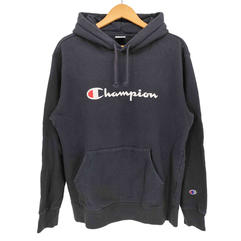 チャンピオン Champion HOODED SWEATSHIRT スクリプトロゴ プリント プルオーバー パーカー メンズ import:XXL