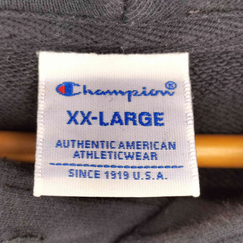 チャンピオン Champion HOODED SWEATSHIRT スクリプトロゴ プリント プルオーバー パーカー メンズ import:XXL