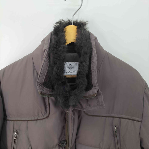 Gee ellan 襟ファー(着脱可能) 中綿ジャケット メンズ