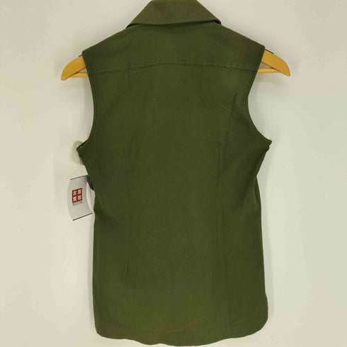 W<. 90S イタリア製 ユーロ Wild & Lethal Trash ワッペン ノースリーブ シャツ レディース import:S