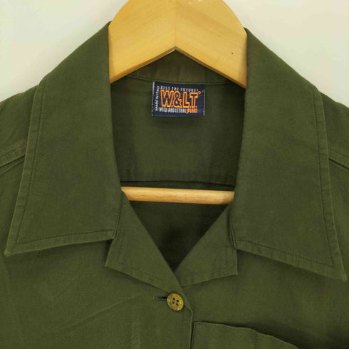 W<. 90S イタリア製 ユーロ Wild & Lethal Trash ワッペン ノースリーブ シャツ レディース import:S