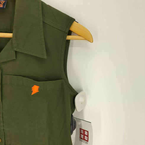 W<. 90S イタリア製 ユーロ Wild & Lethal Trash ワッペン ノースリーブ シャツ レディース import:S