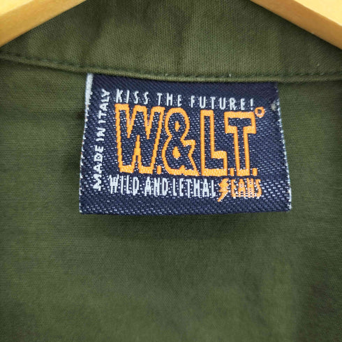 W<. 90S イタリア製 ユーロ Wild & Lethal Trash ワッペン ノースリーブ シャツ レディース import:S