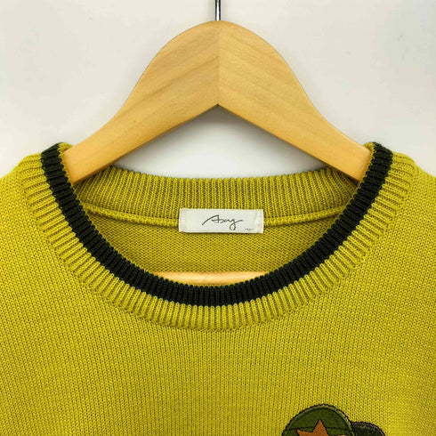 80-90S MIZUNO キャラクター ワッペン プルオーバー ニット メンズ JPN:XL