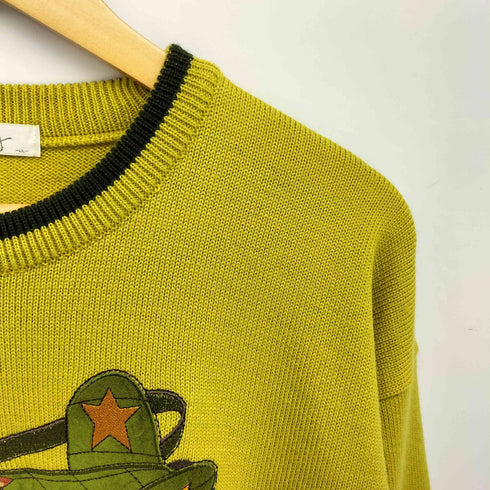 80-90S MIZUNO キャラクター ワッペン プルオーバー ニット メンズ JPN:XL