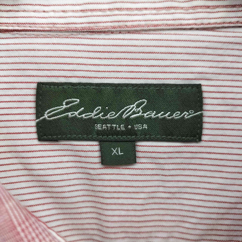 エディーバウアー Eddie Bauer マチ 付き チェック ワーク シャツ メンズ import:XL