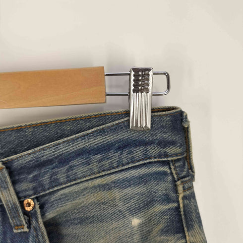 リーバイス Levis 80S 524刻印 501 クロカン 赤耳 RED LINE ハチマル 縮絨率10% ボタンフライ デニムパンツ メンズ W32 L36